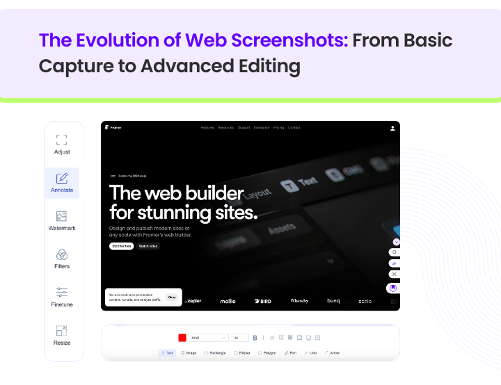 The Evolution of Web Screenshots: From Basic Capture to Advanced Editing